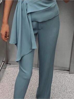 NWT Zara Dusty Blue Tailored Trousers